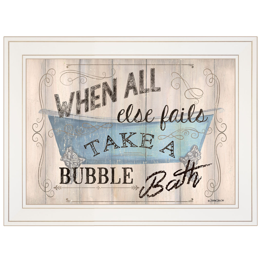 Bathroom Humor 3 White Framed Print Bathroom Wall Art