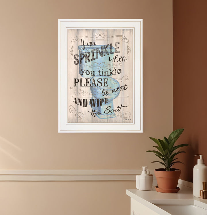 Bathroom Humor 5 White Framed Print Bathroom Wall Art