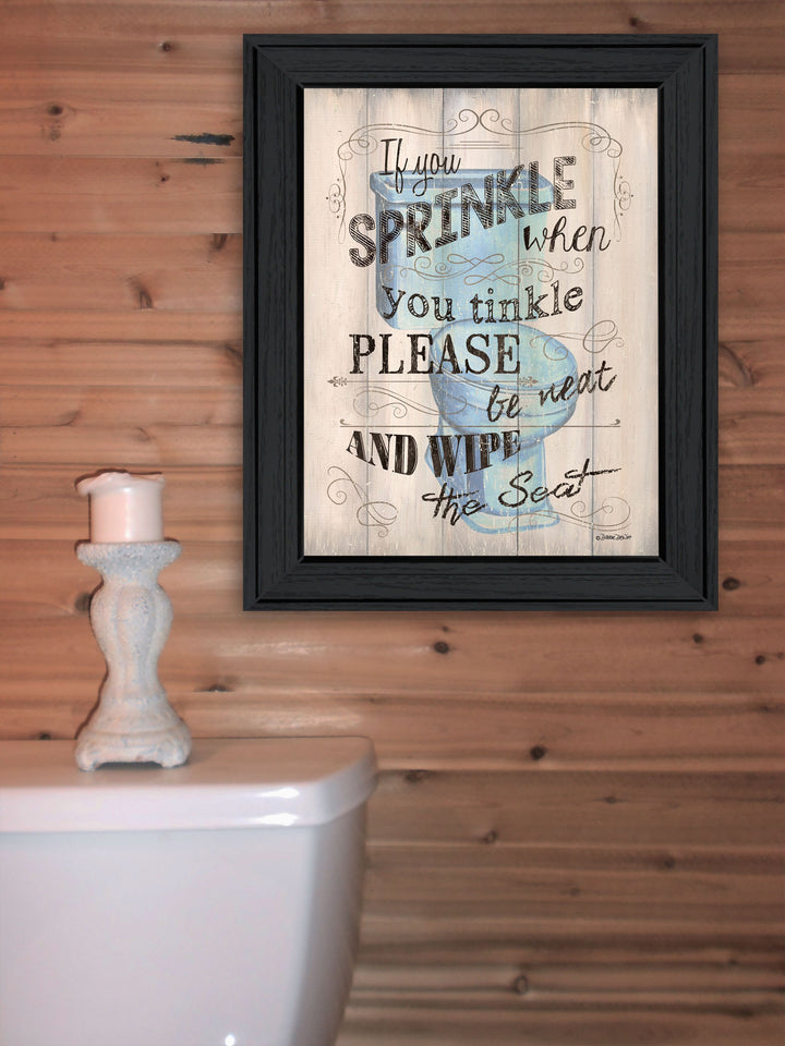 Bathroom Humor 6 Black Framed Print Bathroom Wall Art