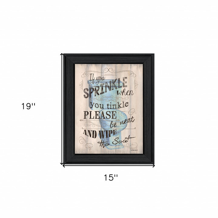 Bathroom Humor 6 Black Framed Print Bathroom Wall Art