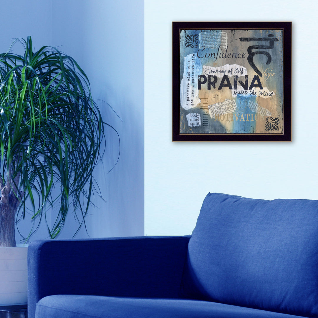 Yoga Series Prana Black Framed Print Wall Art