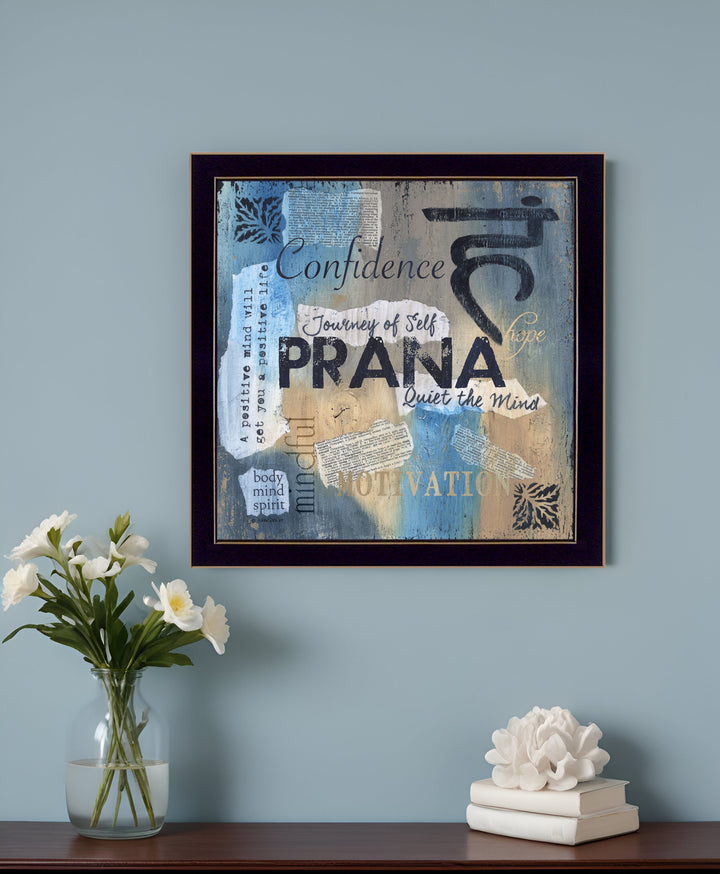 Yoga Series Prana Black Framed Print Wall Art