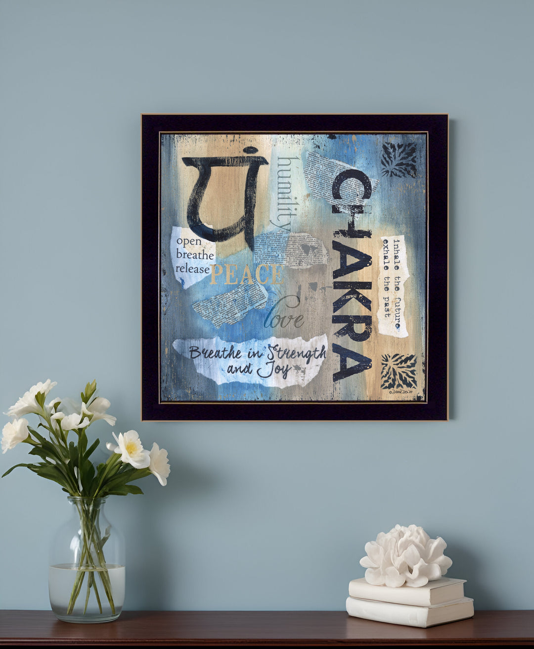 Yoga Series Chakra Black Framed Print Wall Art