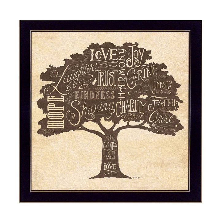 Family Attributes II Black Framed Print Wall Art