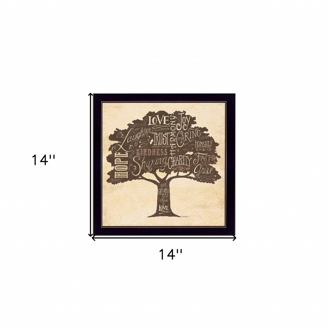 Family Attributes II Black Framed Print Wall Art