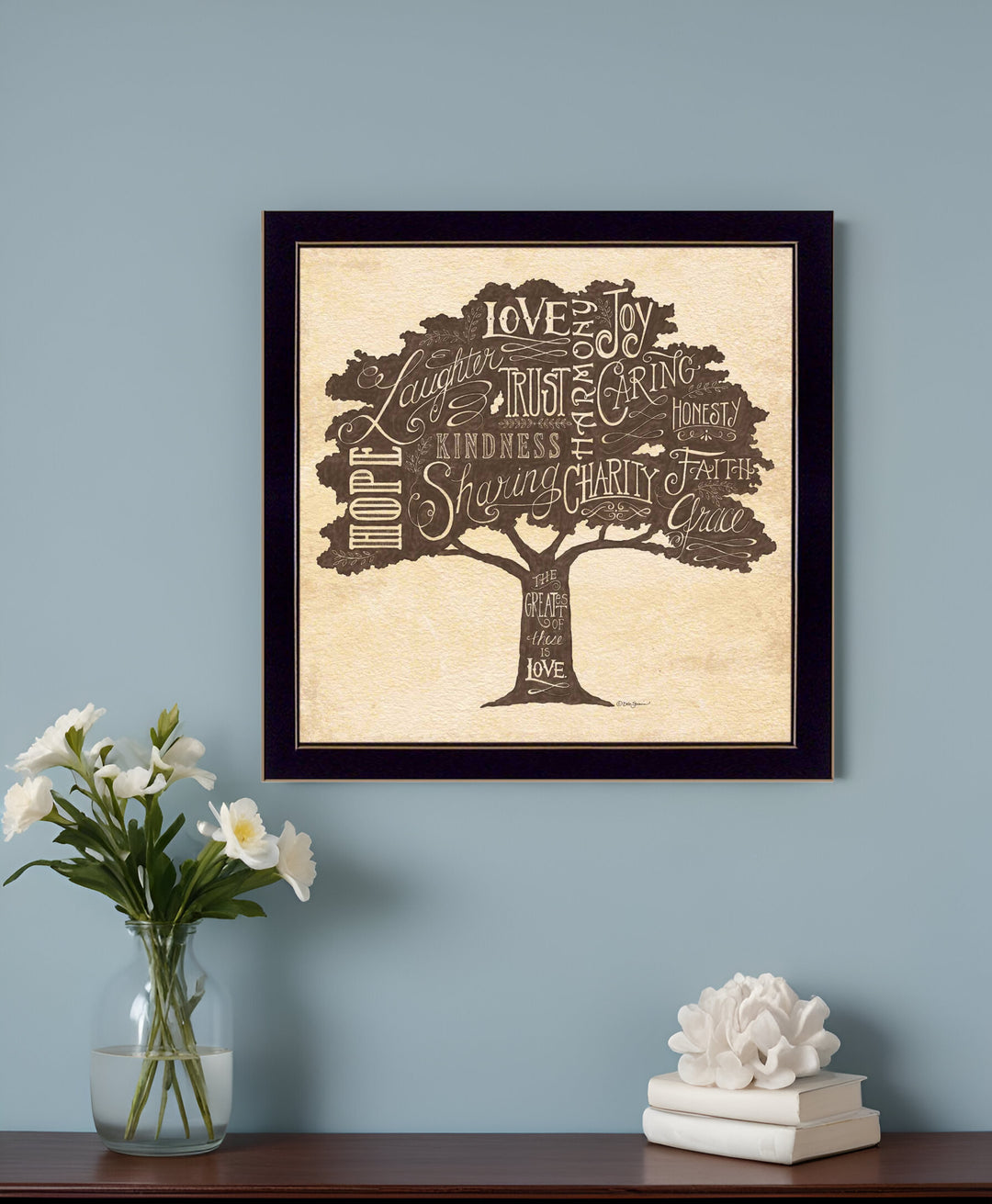 Family Attributes II Black Framed Print Wall Art