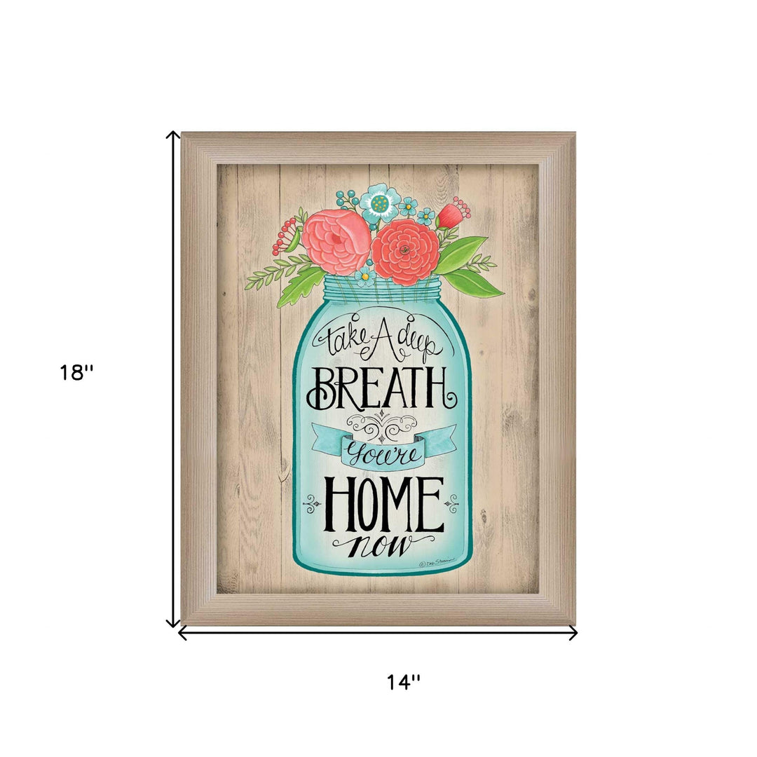 Youre Home Now Brown Framed Print Wall Art