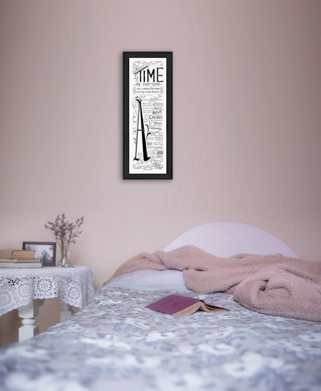 Time for Everything Black Framed Print Wall Art