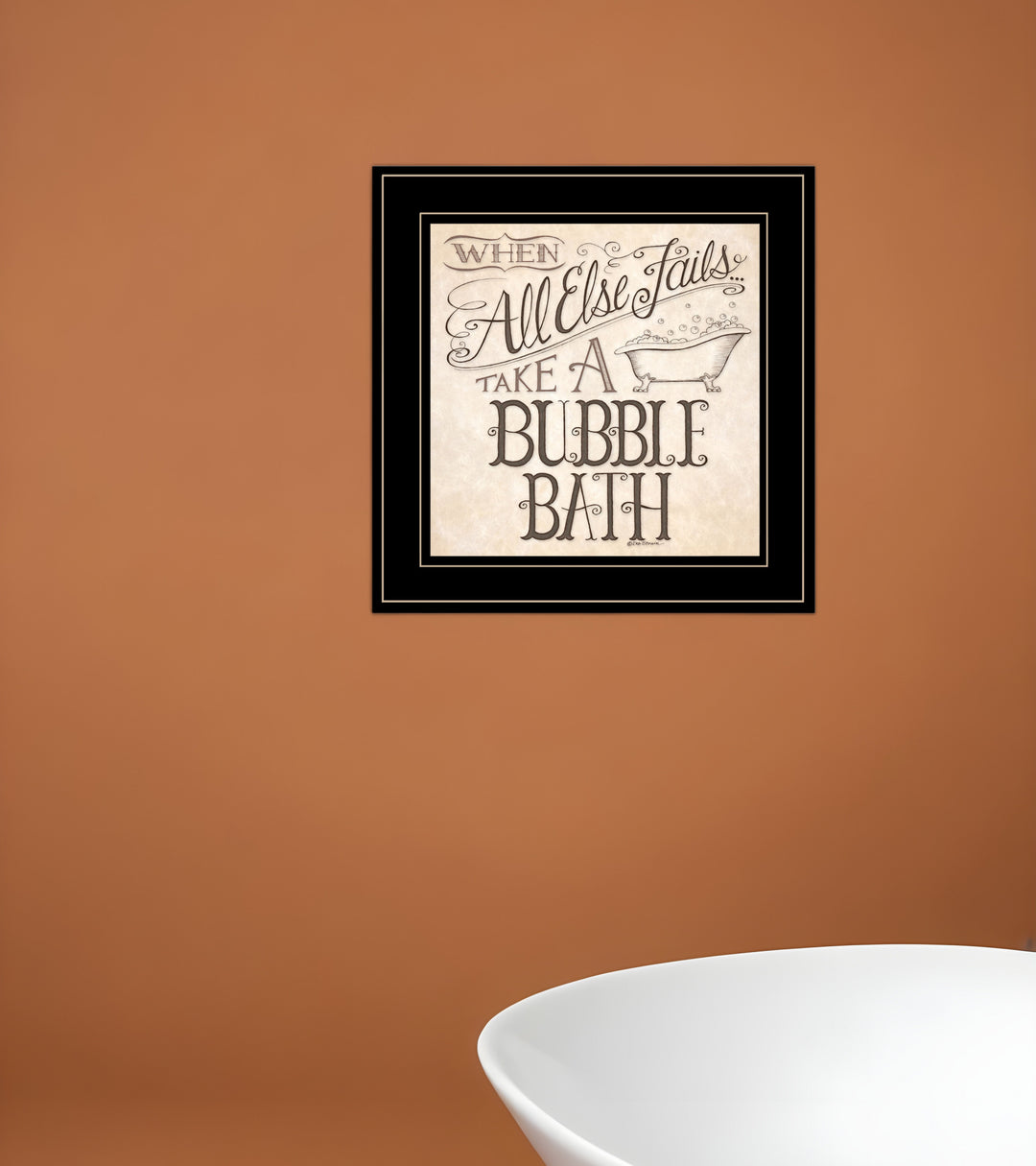 When All Else Fails 3 Black Framed Print Bathroom Wall Art