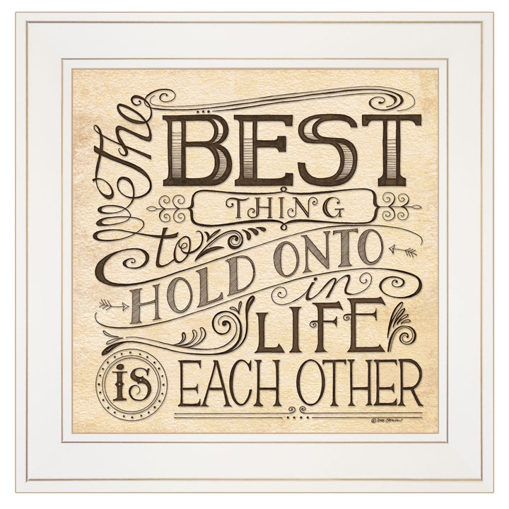 Each Other 2 White Framed Print Wall Art