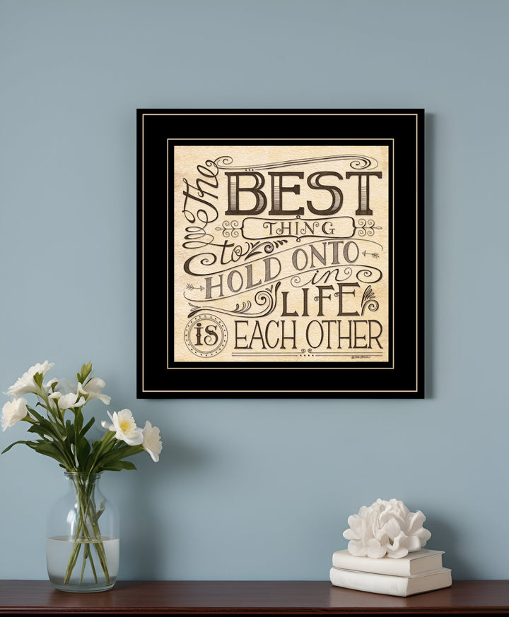 Each Other 3 Black Framed Print Wall Art