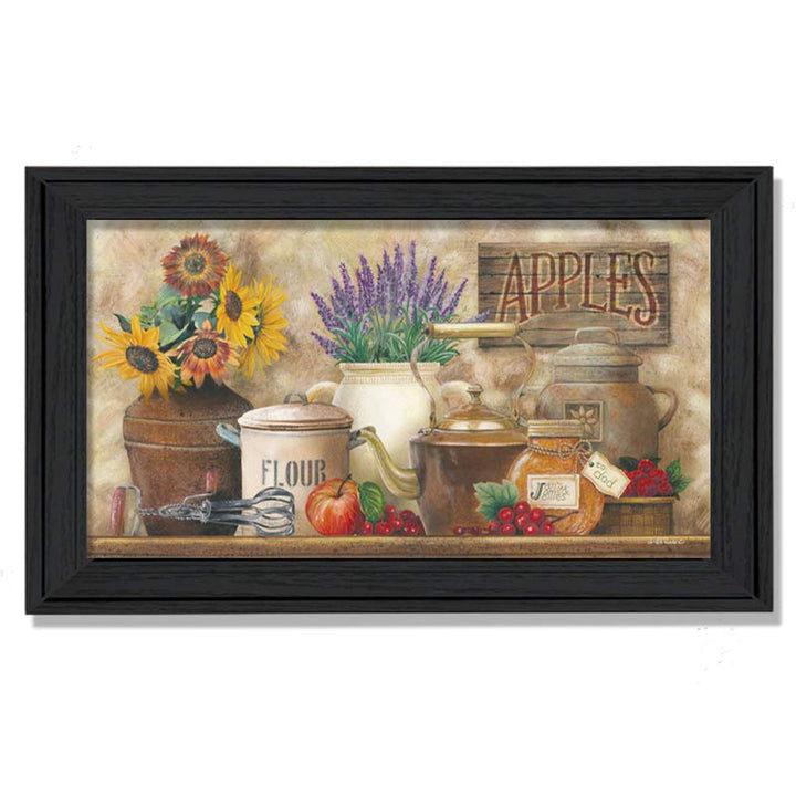 Antique Kitchen 3 Black Framed Print Kitchen Wall Art