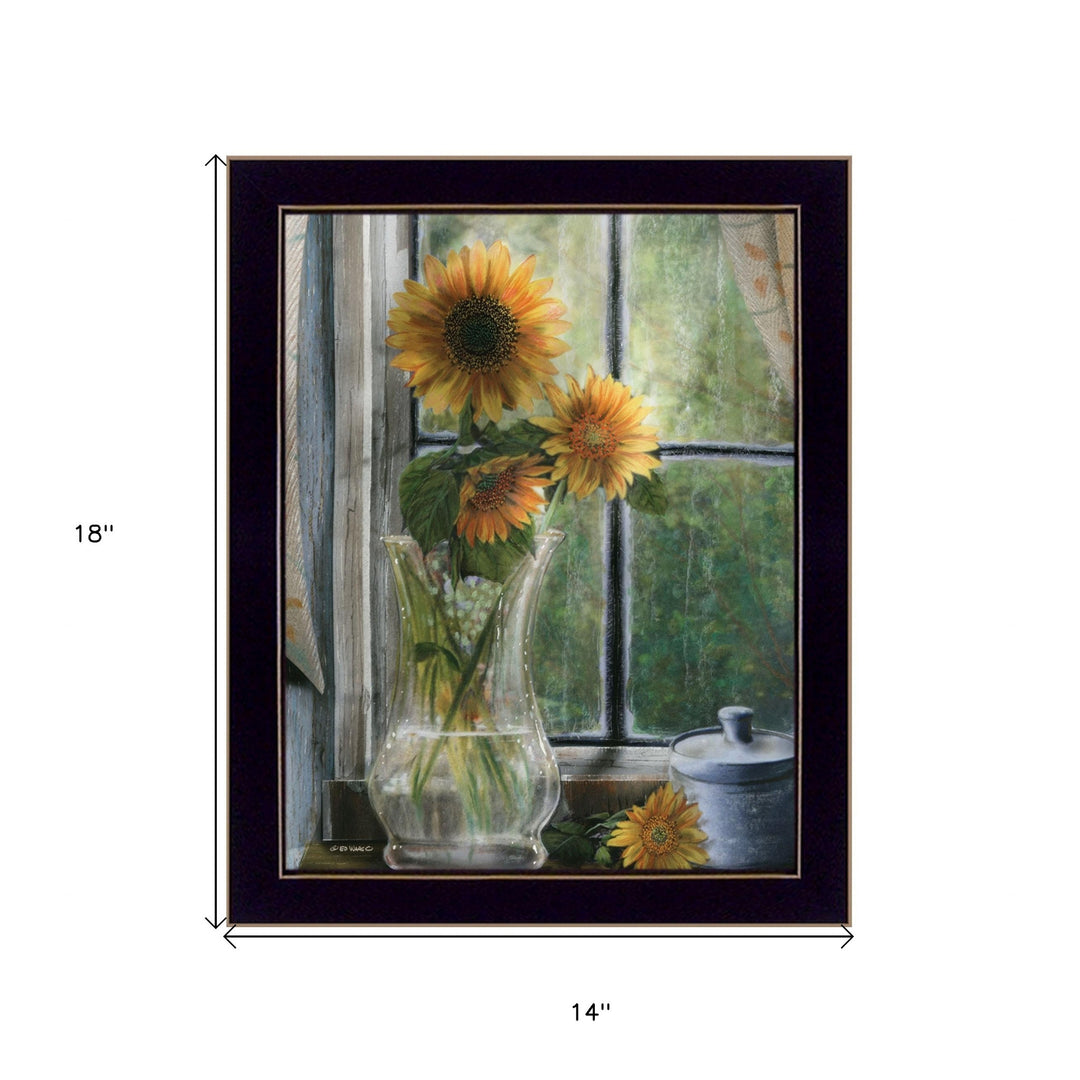 Morning Flower 1 Black Framed Print Wall Art