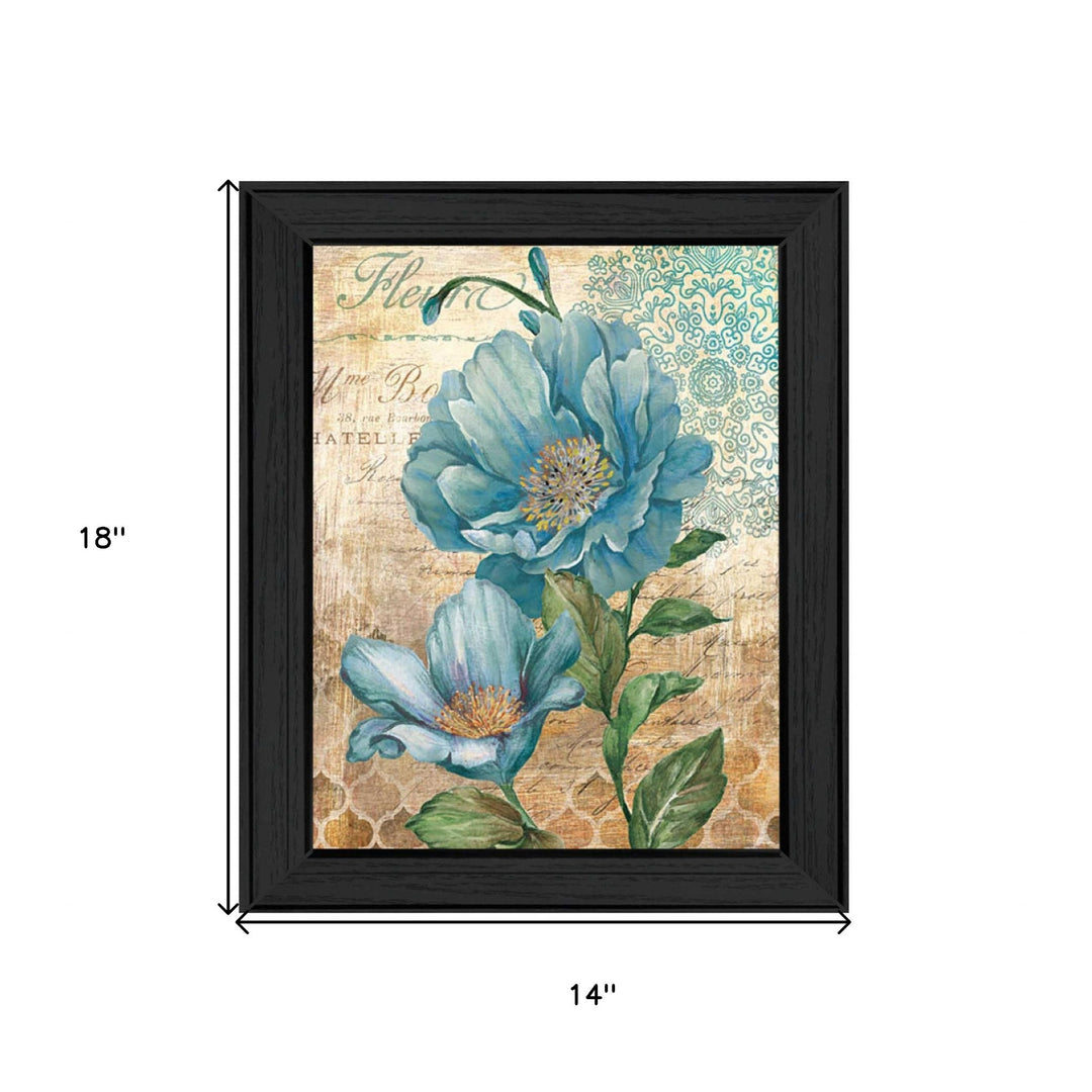 Paris Blue I Black Framed Print Wall Art