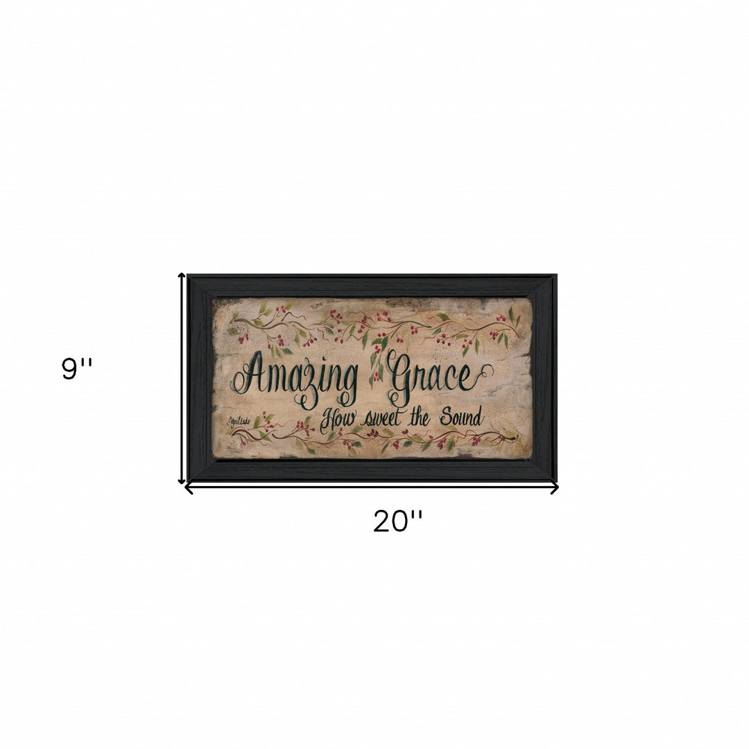 Amazing Grace 2 Black Framed Print Wall Art