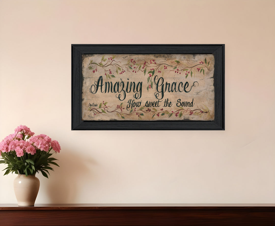 Amazing Grace 2 Black Framed Print Wall Art