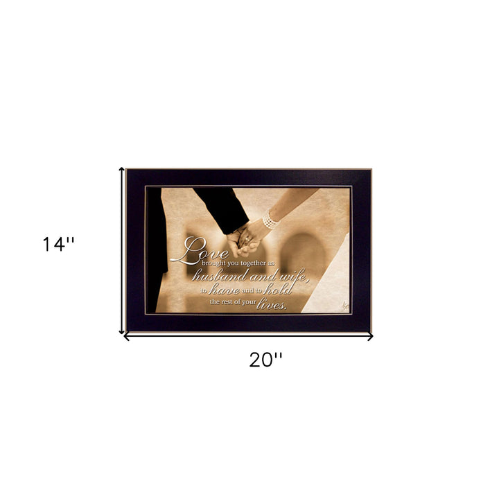 To Have and To Hold 3 Black Framed Print Wall Art