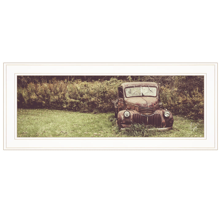 Rusty Clearing 1 White Framed Print Wall Art