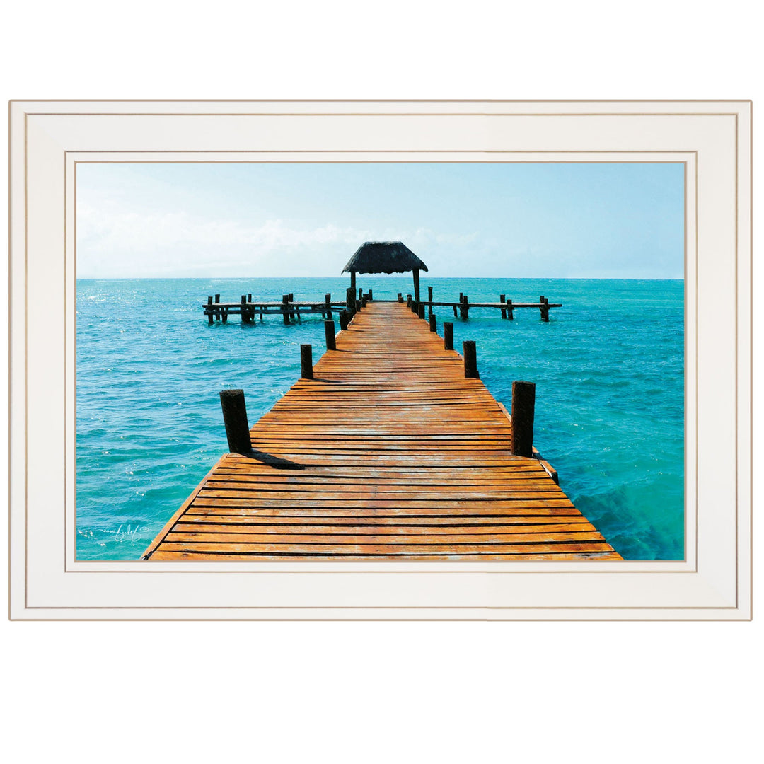 Pier White Framed Print Wall Art