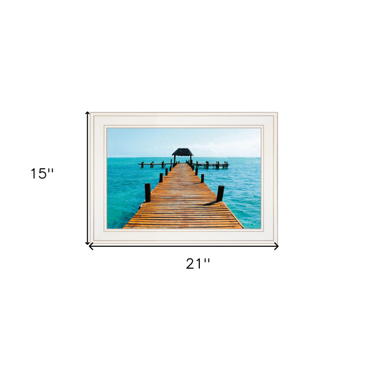 Pier White Framed Print Wall Art