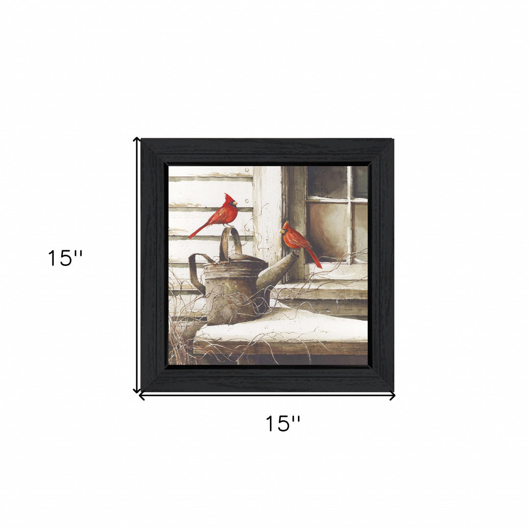 Waiting For Spring Black Framed Print Wall Art