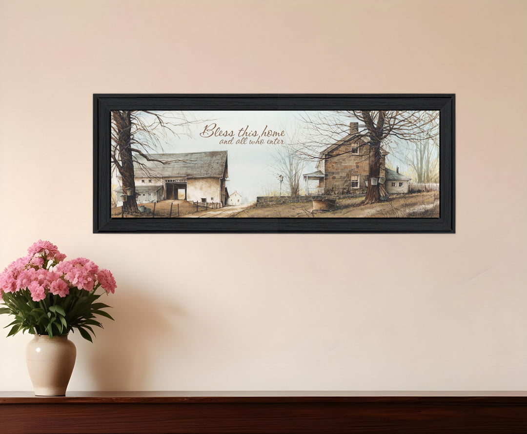 Bless This Home 1 Black Framed Print Wall Art