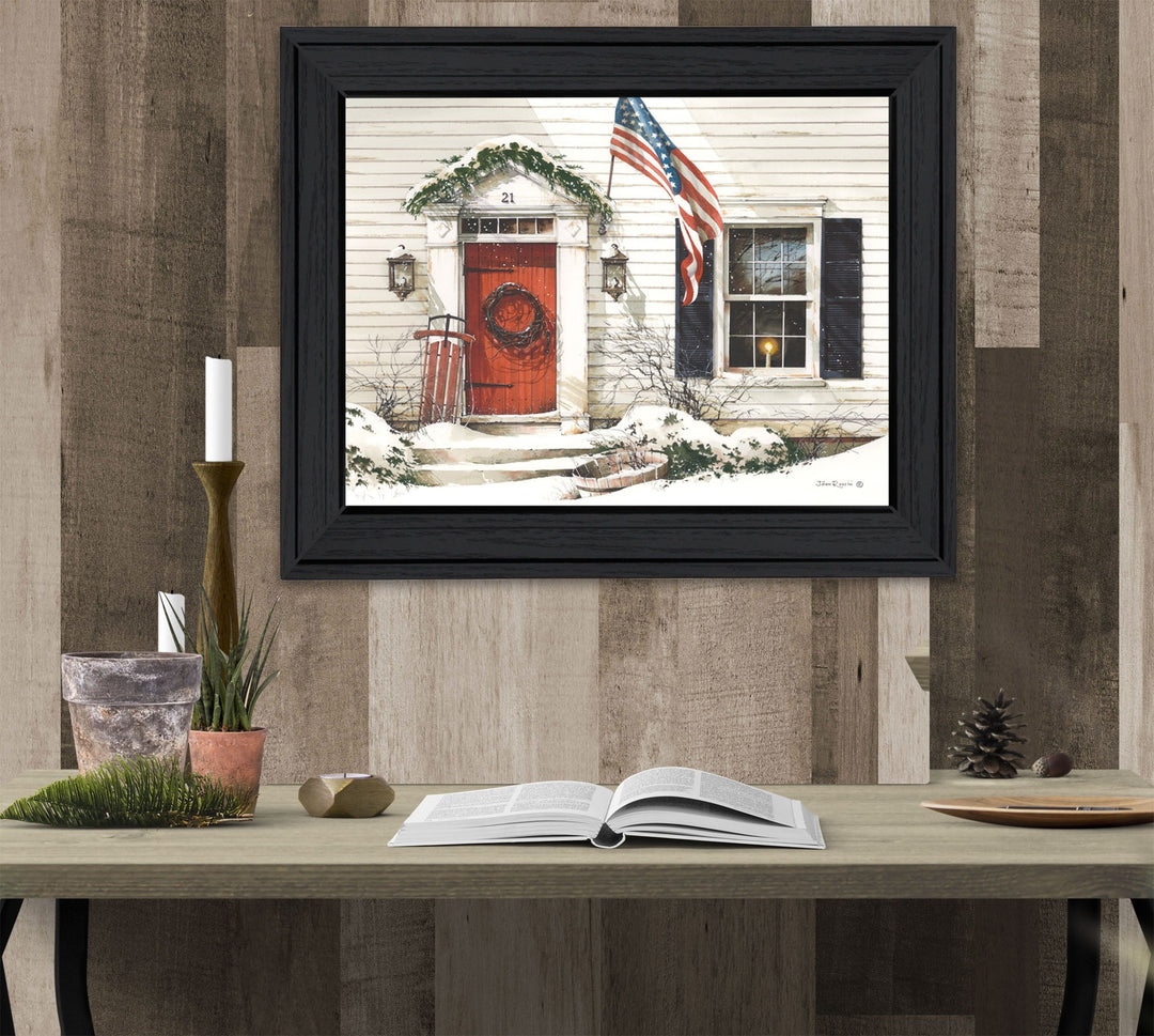 Main Street 2 Black Framed Print Wall Art