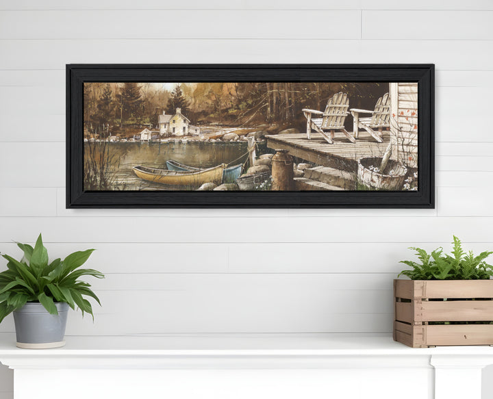 Winter Black Framed Print Wall Art