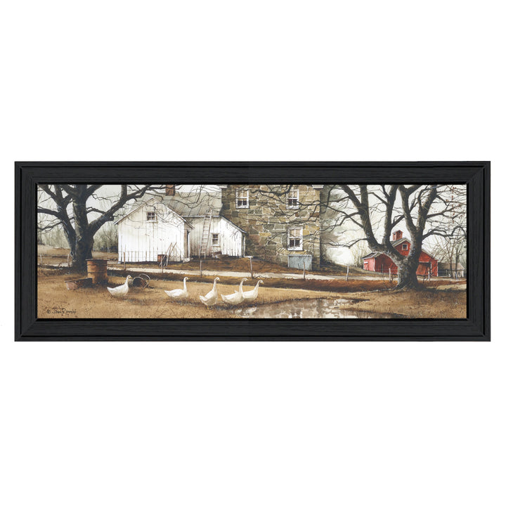 Puddle Jumpers 1 Black Framed Print Wall Art