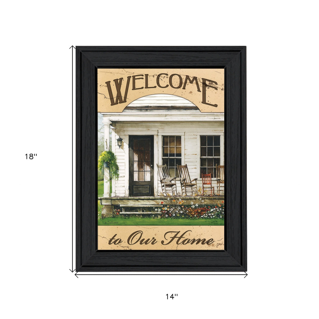 Welcome to Our Home 1 Black Framed Print Wall Art