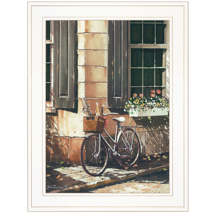 Picnic Getaway 1 White Framed Print Wall Art