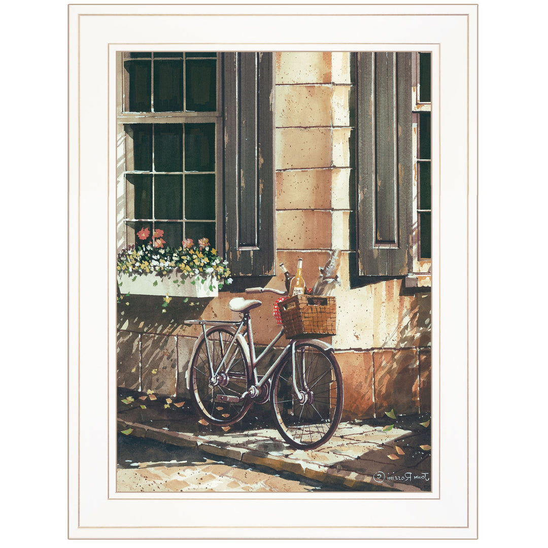 Picnic Getaway 1 White Framed Print Wall Art