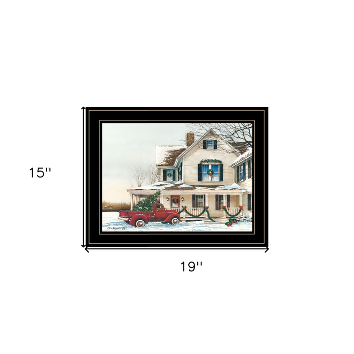 Preparing for Christmas 2 Black Framed Print Wall Art