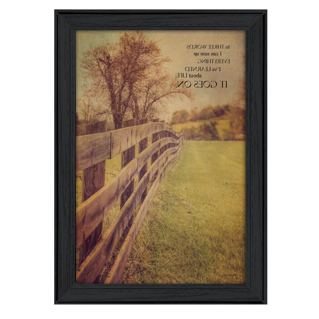 Life Goes On Black Framed Print Wall Art