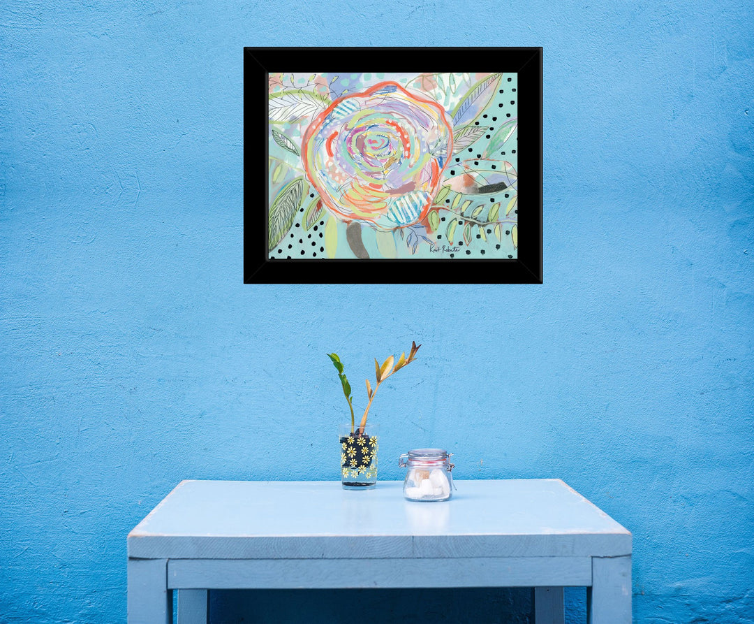 Bloom for Yourself 4 Black Framed Print Wall Art