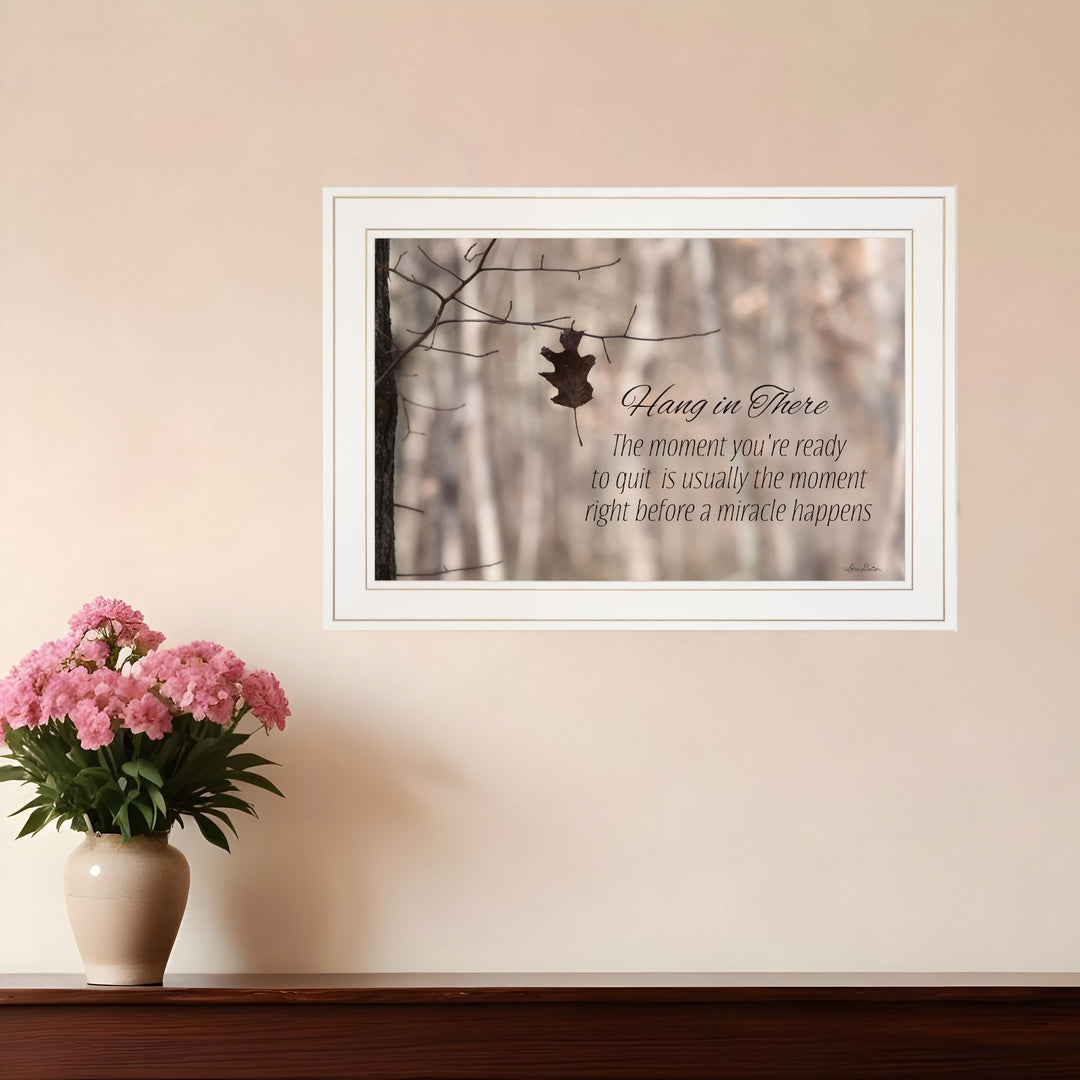 Hang in There 1 White Framed Print Wall Art