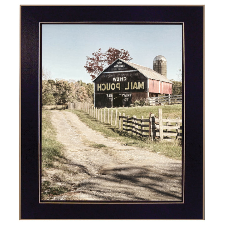 Mail Pouch Barn 2 Black Framed Print Wall Art