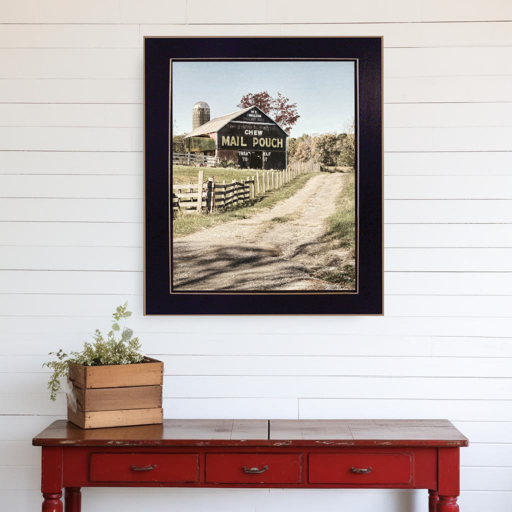 Mail Pouch Barn 2 Black Framed Print Wall Art