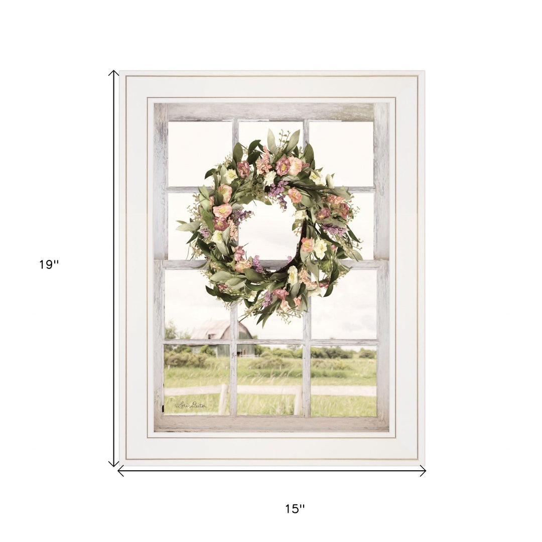 Summer View 2 White Framed Print Wall Art