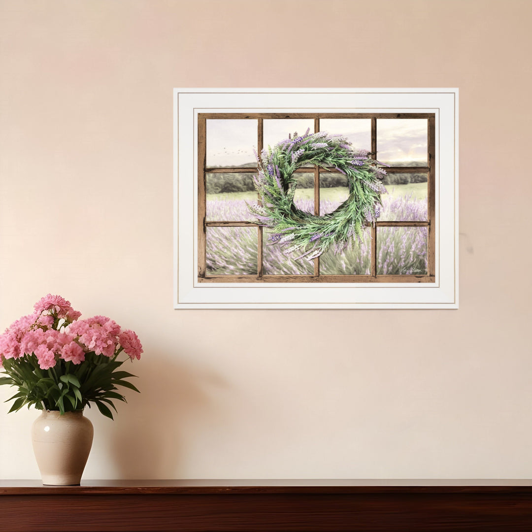 Country Gazing 3 White Framed Print Wall Art