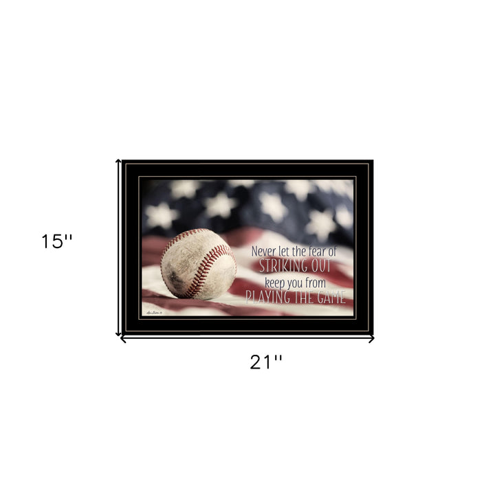 Baseball Playing the Game 2 Black Framed Print Wall Art