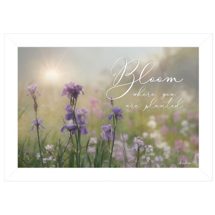 Bloom Where You are Planted White Framed Print Wall Art