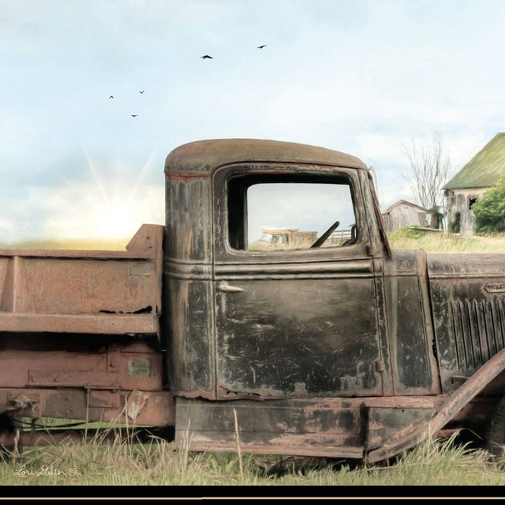 Vintage Farm Trucks I 2 Black Framed Print Wall Art