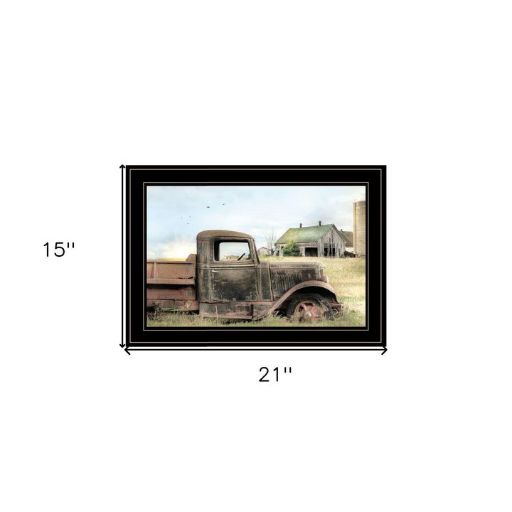 Vintage Farm Trucks I 2 Black Framed Print Wall Art