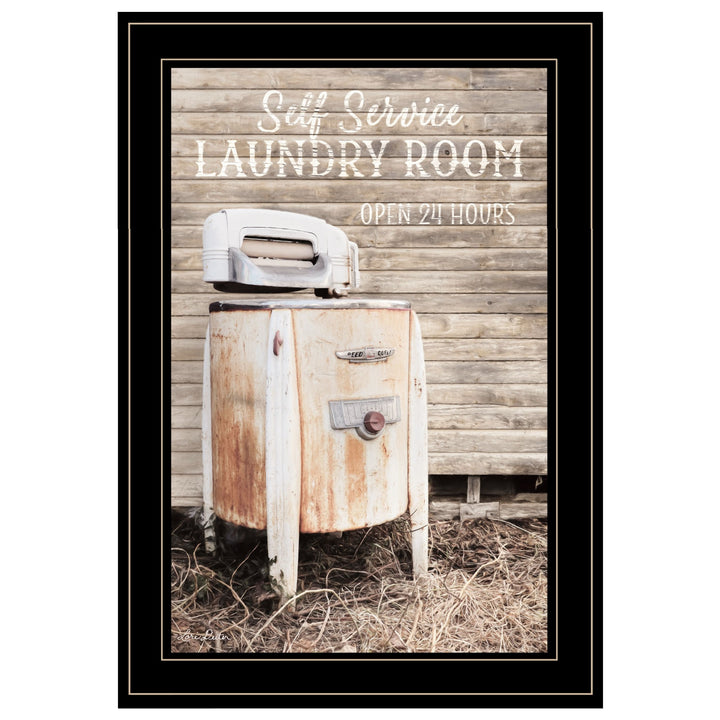 Laundry Room 2 Black Framed Print Bathroom Wall Art