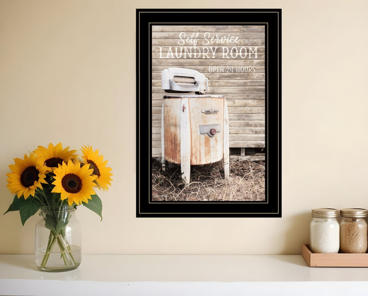 Laundry Room 2 Black Framed Print Bathroom Wall Art