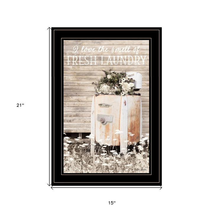 Fresh Laundry 2 Black Framed Print Bathroom Wall Art