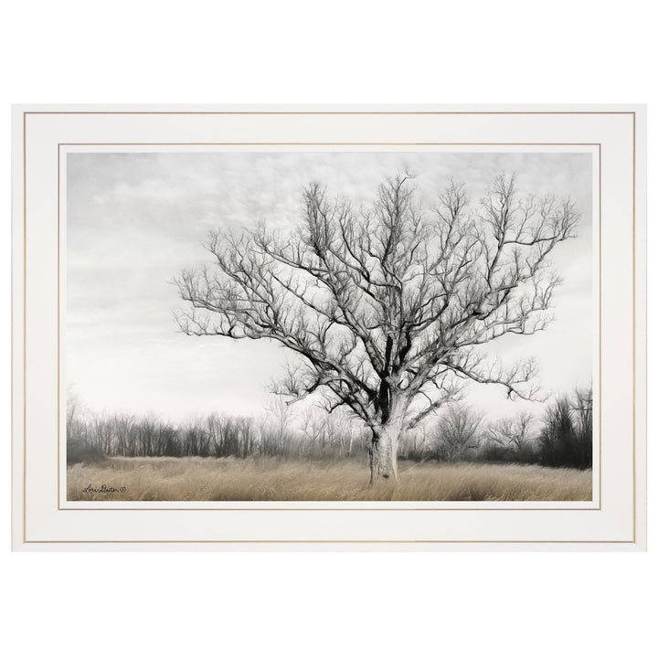 Earth and Sky 1 White Framed Print Wall Art