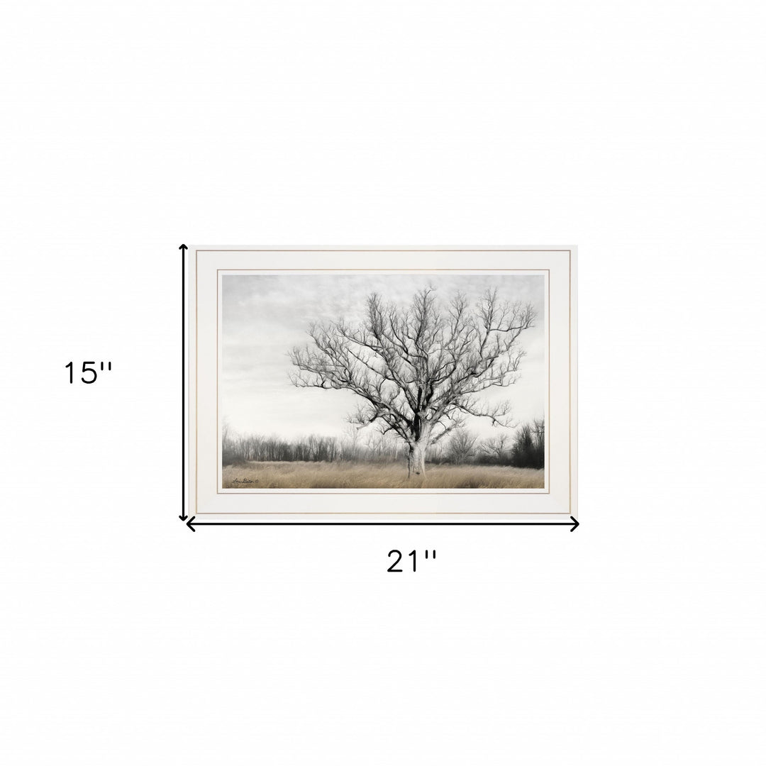 Earth and Sky 1 White Framed Print Wall Art