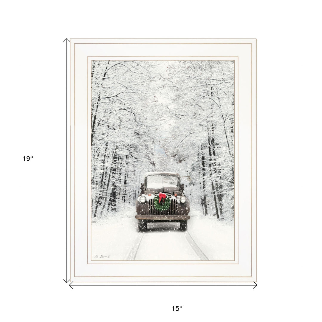 Antique Christmas 1 White Framed Print Wall Art